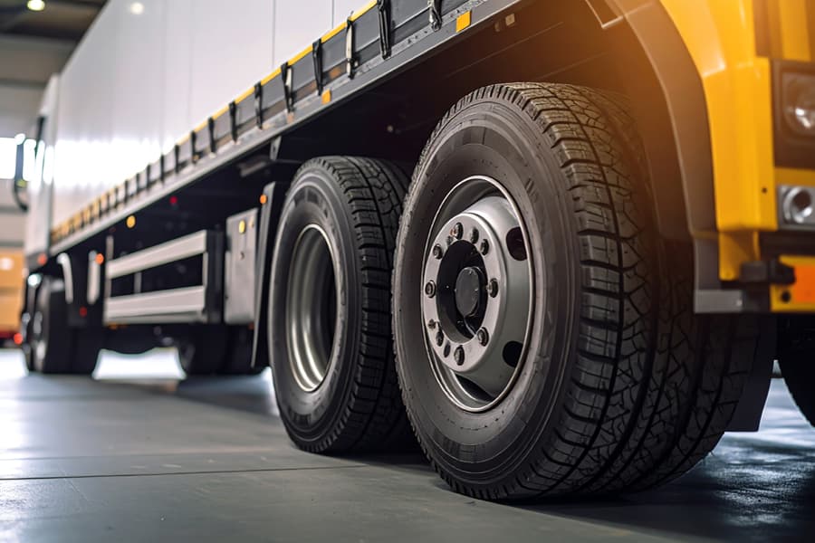 Reparaciones de neumáticos de camión en taller en Vilalba