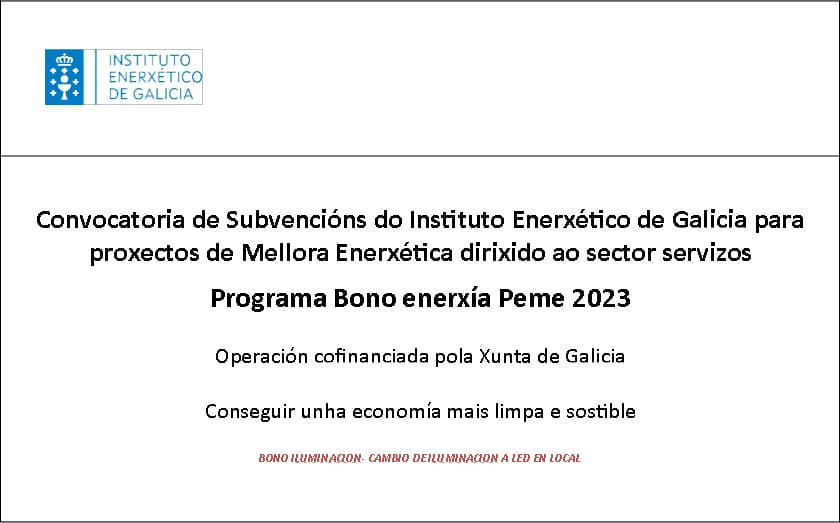 Convocatoria de Subvencións do Instituto Enerxético de Galicia